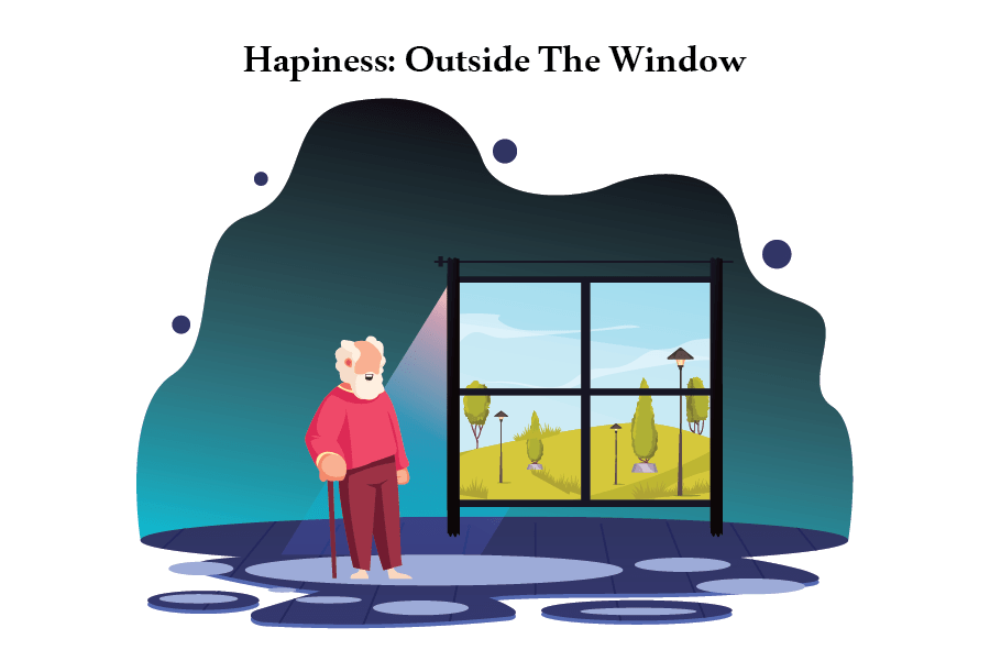 Happiness outside the window