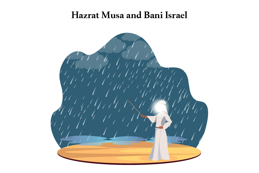 Hazrat Musa and Bani Israel, Story of drained desert